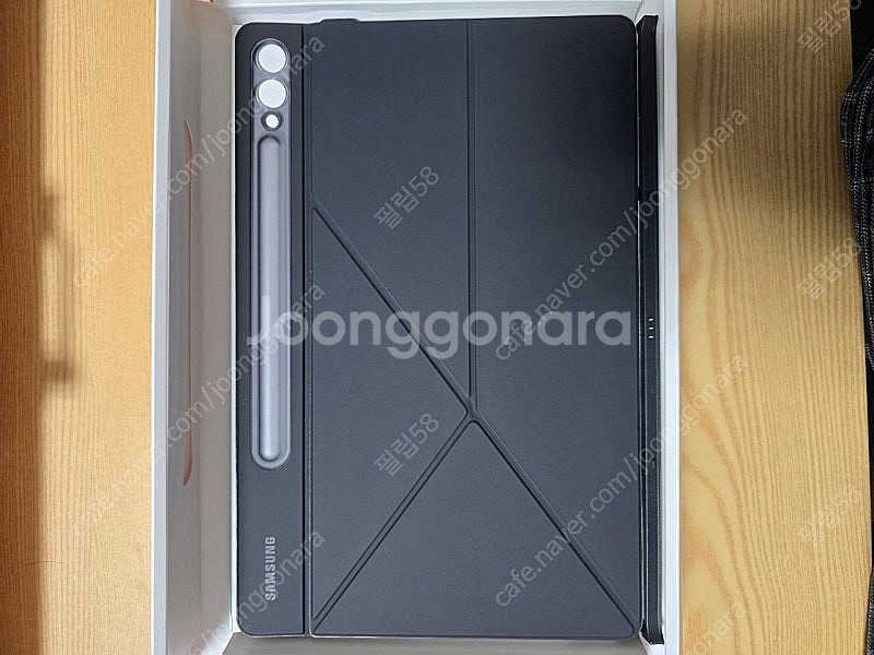 갤러시탭S10플러스 삼성 정품 북커버, 블랙 미사용 새...--2