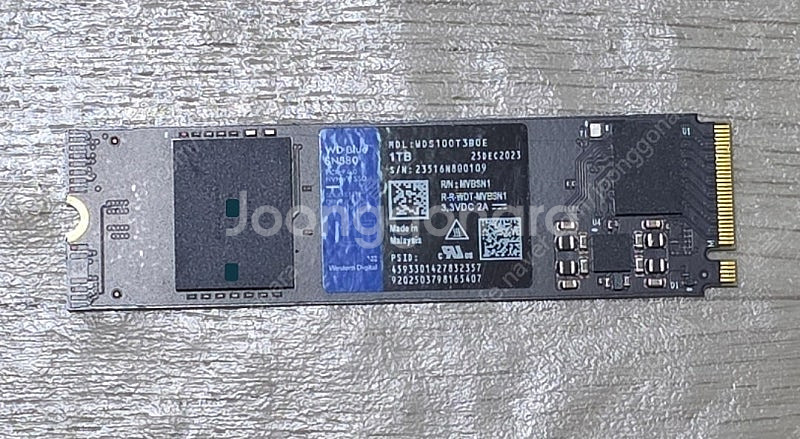 WD BLUE NVMe M.2 SSD 1TB 팝니다--0