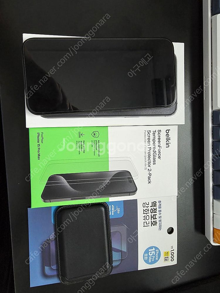 아이폰 15 Pro Max 블랙 512 애케플 팝니다--0