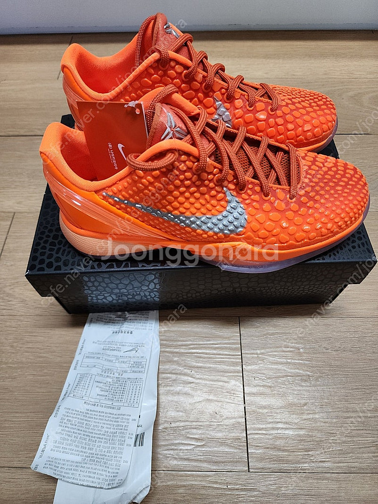 [GS 240] 나이키 코비 6 프로트로 토탈 오렌지 ...--0