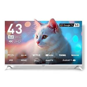 프리즘코리아 화이트 구글 스마트TV CP43G5W 109cm(43인치)  (새상품)