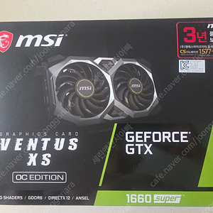 MSI GTX 1660 VENTUS XS OC 그래픽카드 판매합니다.