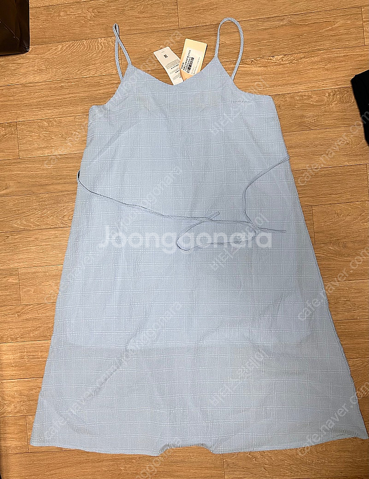 핫핑 브레디 시어서커 스카이블루 원피스--4