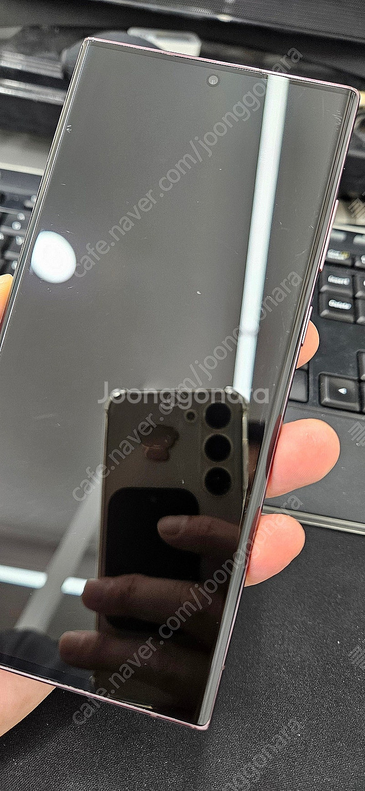 갤럭시S22울트라 S908 256G 버건디 35만 인천 부평--2