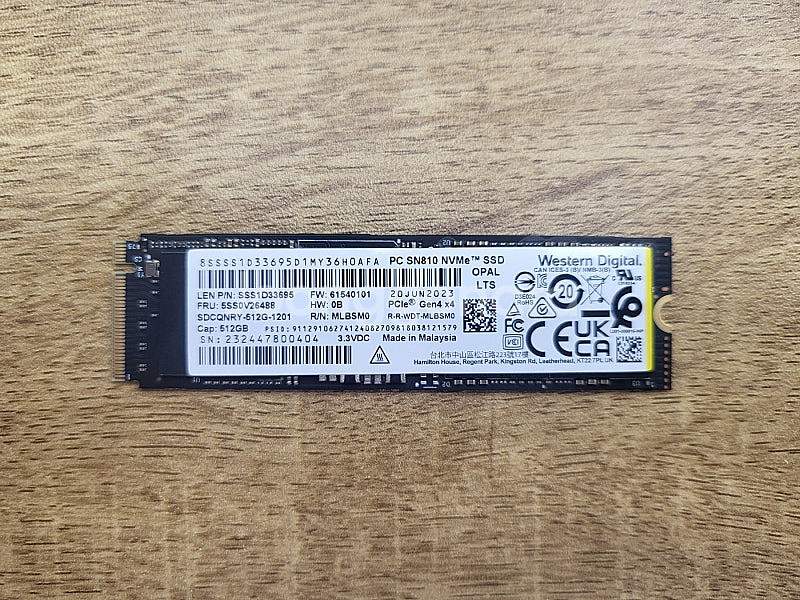 웨스턴디지털 웬디 WD SN810 M.2 2280 NV...--0