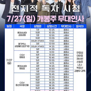 [통로석] 전지적독자시점 무대인사 ㅣ CGV 롯데시네마 ㅣ 이민호 안효섭 채수빈 신승호 나나