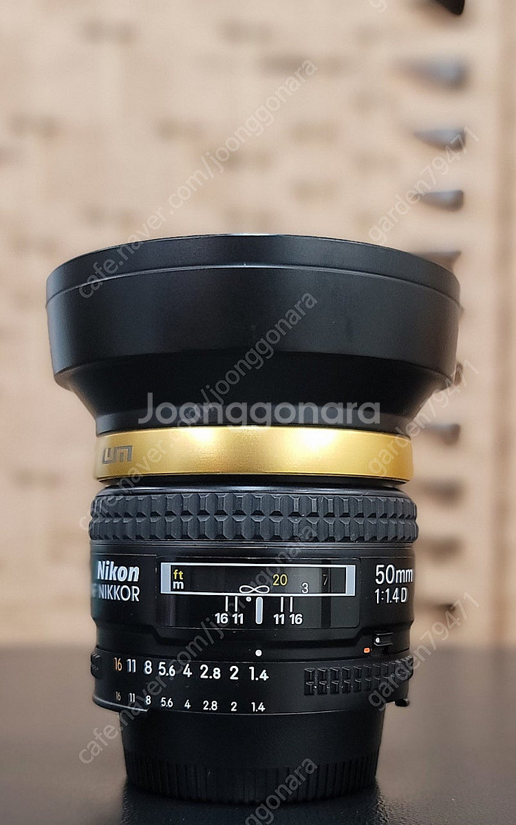 니콘/정품 af 50mm f1.4d+림즈후드 ​--0
