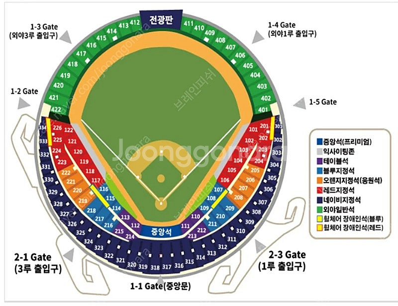 7/27 두산베어스 LG 1루 오렌지석 4연석 2연석--0