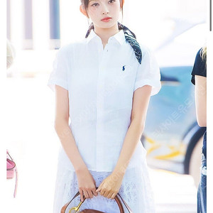 (핑크우유색)폴로 랄프로렌 여성 린넨 반팔 셔츠 카라티