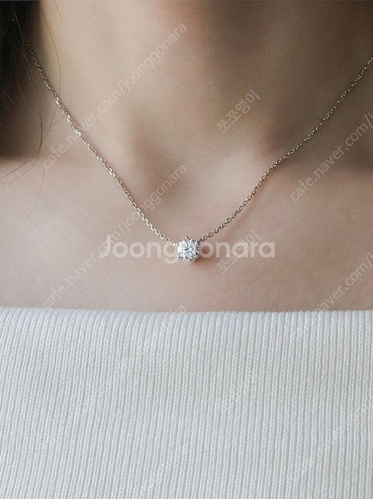 메이비투아 티아르 랩다이아 1캐럿 목걸이 14k 보스크...--0