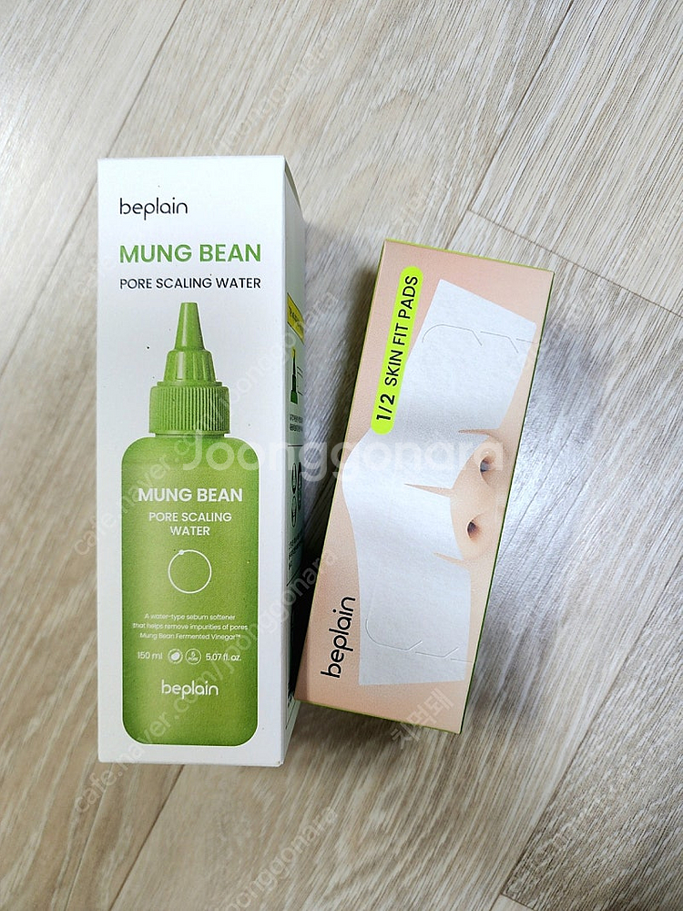 비플레인 녹두 모공 스케일링 워터 150ml+화장솜 4...--0