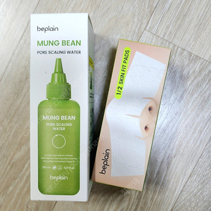 비플레인 녹두 모공 스케일링 워터 150ml+화장솜 40매