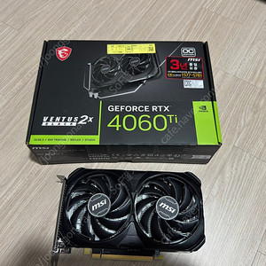 MSI RTX 4060Ti VENTUS 2X 글카 팝니다