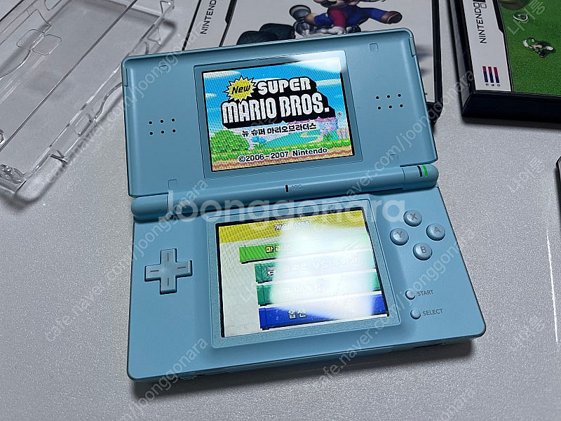 닌텐도 ds lite 벌크 - 아이스블루 + 뉴슈퍼마리...--1