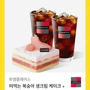 투썸플레이스 떠먹는 피치생+아메리카노2잔