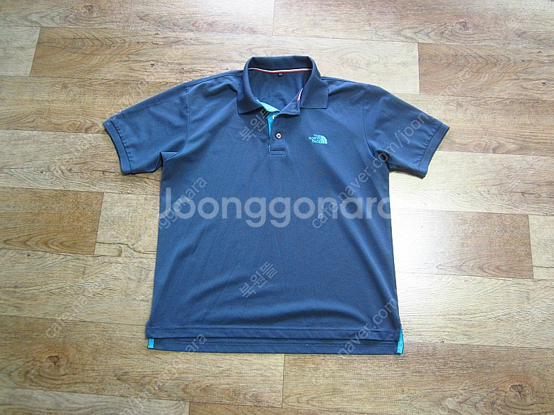(신품급) 노스페이스 진회색 반팔카라티 105호--0