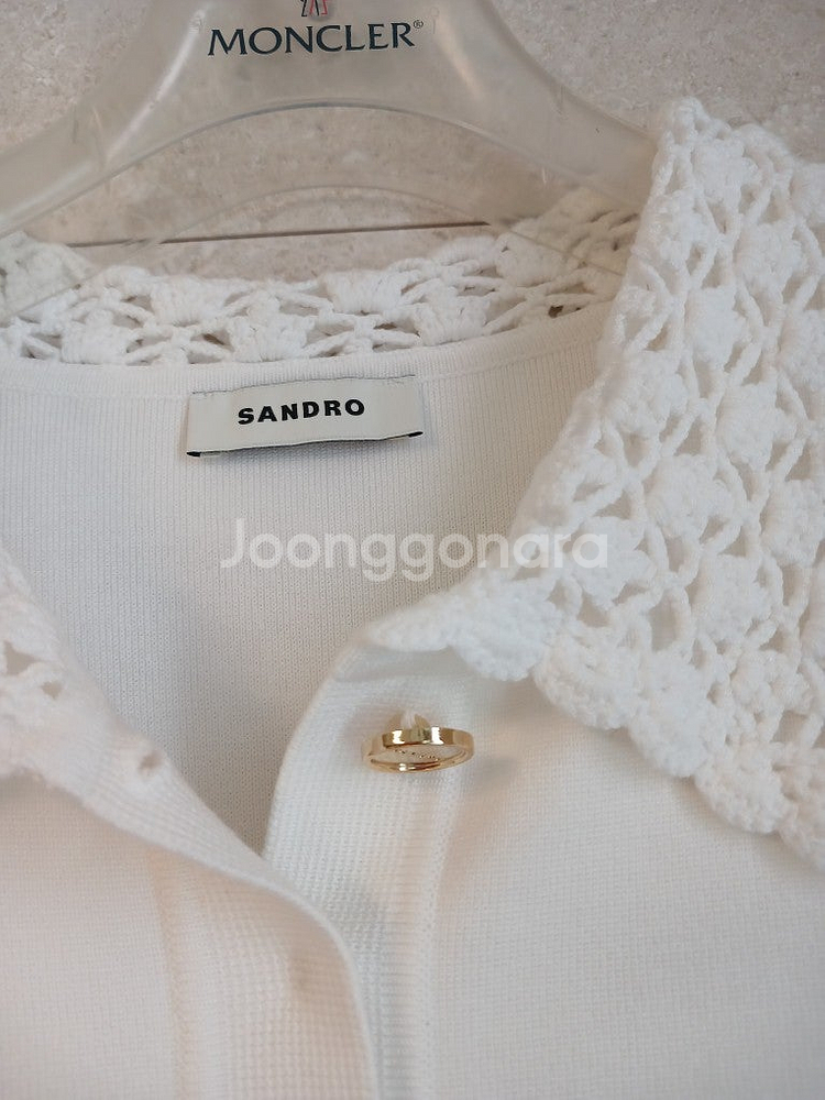 산드로 크로쉐카라 니트가디건(초특가)--1