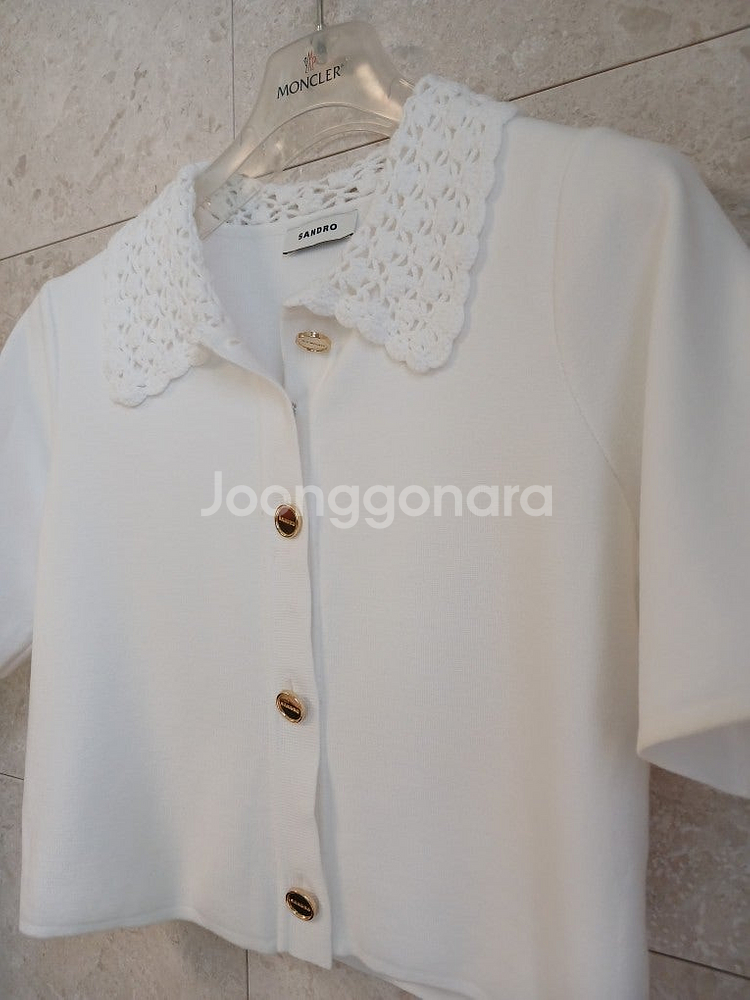 산드로 크로쉐카라 니트가디건(초특가)--3