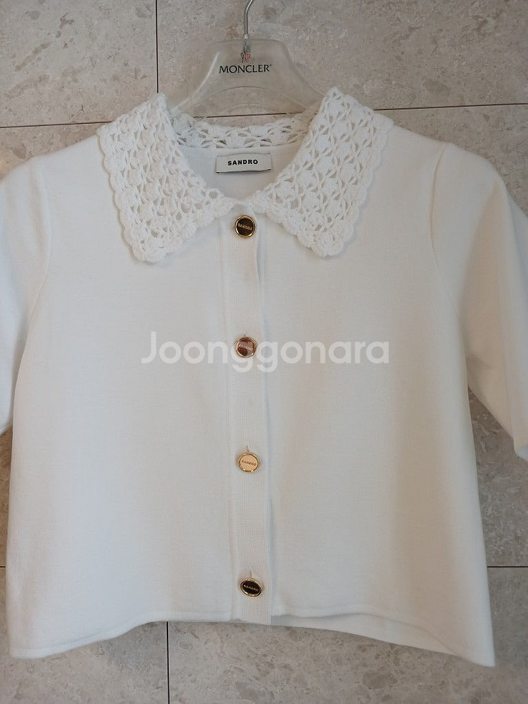 산드로 크로쉐카라 니트가디건(초특가)--8