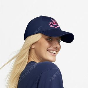 NIKE 나이키 빈티지 초레어 헤리티지86 네이비/핑크 레터링 볼캡 모자 (남녀공용)