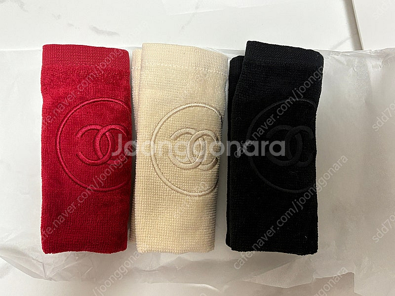 샤넬 페이셜 자수 타월 셋트 (3개) 판매--1