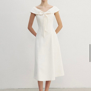 BAU 비에이유 QUINN Boat neck ribbon dress