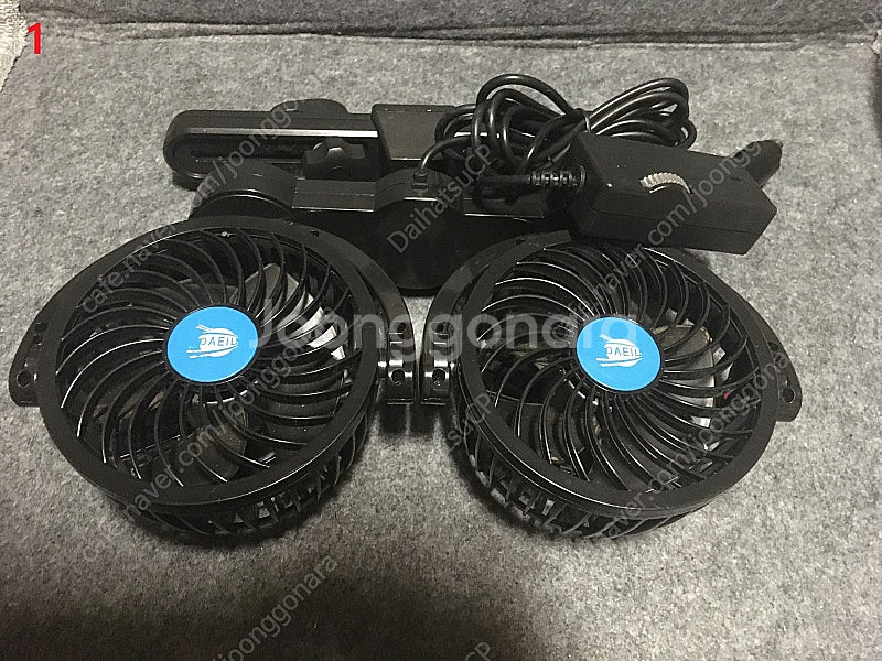 대일 헤드레스트형 트윈카팬/카선풍기 DC12V 2셋트--0