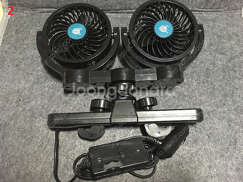 대일 헤드레스트형 트윈카팬/카선풍기 DC12V 2셋트--4