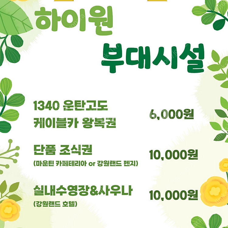 강원랜드 하이원 워터월드 구명조끼대여 아쿠아슈즈대여 수...--2