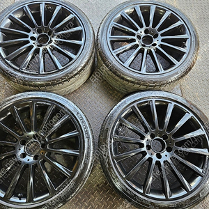 19인치 벤츠C클래스 쿠페 AMG 마차 유광블랙 순정휠타이어 조합 1대분