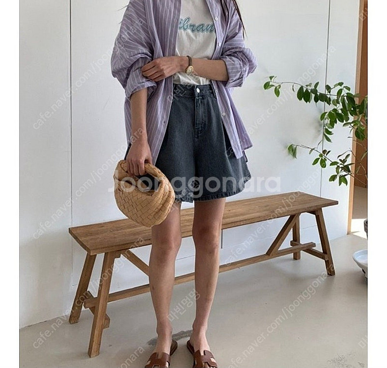 그레이 숏팬츠 (한섬 드마르 어라운드율 타임 마인 )--3