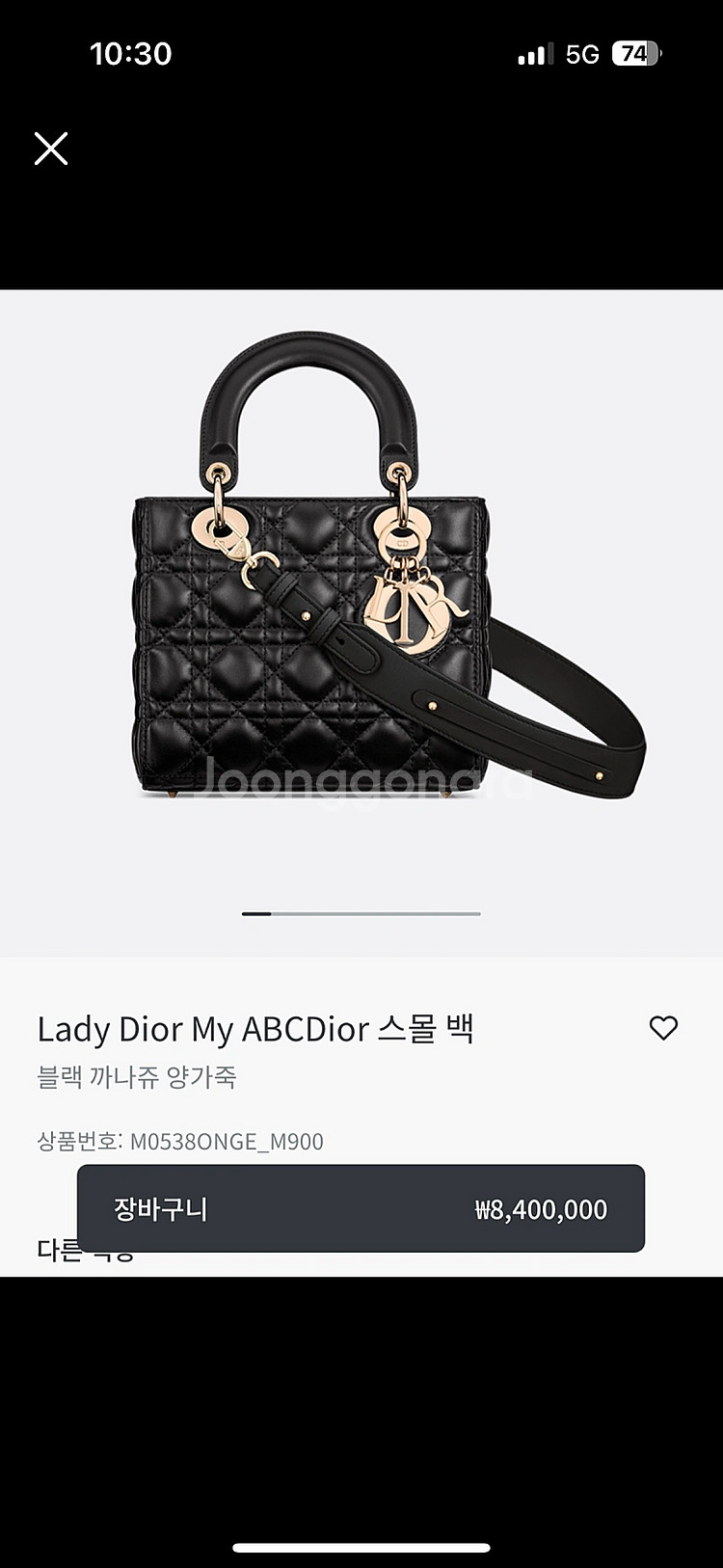 디올 레이디백 새상품 팝니다--0