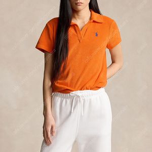 폴로 테리 폴로 카라티 오렌지 S 새상품