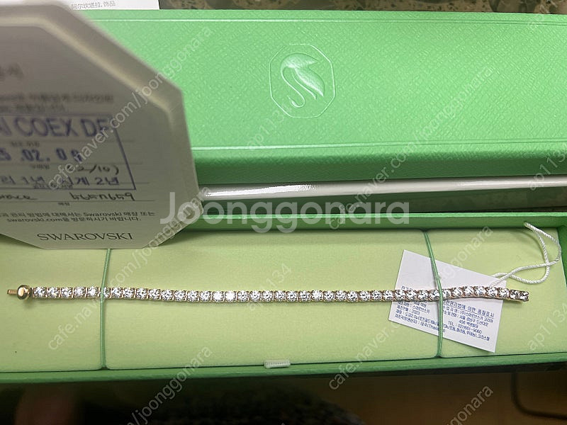 스와로브스키 테니스팔찌 로즈골드M--0