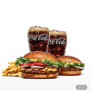 버거킹 갈릭불고기와퍼+비프불고기버거+코카콜라(R)+코카콜라(R)+프렌치프라이(L)