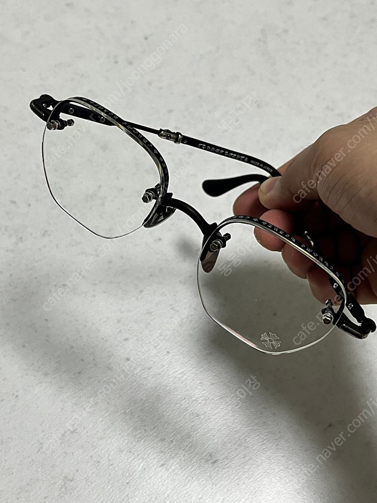 (24.02월 현대백화점 영수증) 크롬하츠 프로스티드 반무테 안경 블랙/실버--5
