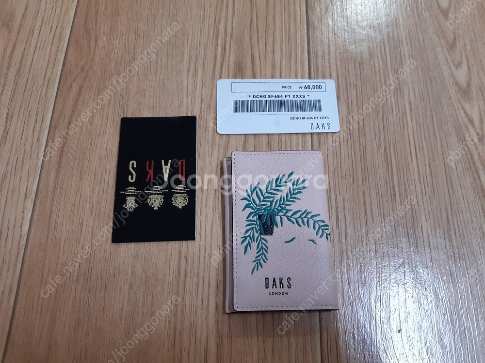 DAKS 닥스 라이트핑크,아이보리 일러스트 카드지갑 새...--1