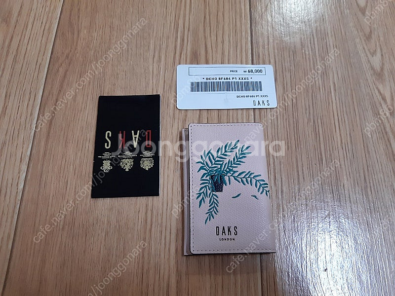 DAKS 닥스 라이트핑크,아이보리 일러스트 카드지갑 새...--0