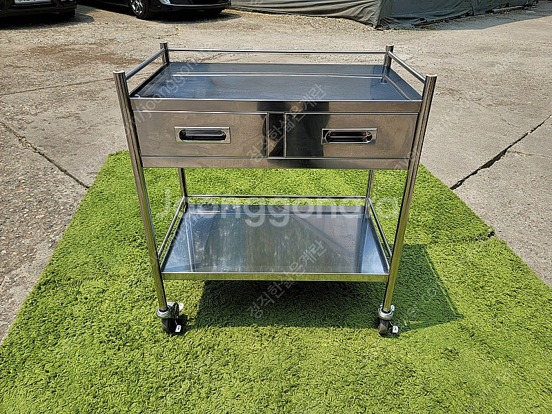 철제카트 2단카트 서빙 미용 정비 작업 운반카트 이동카...--0