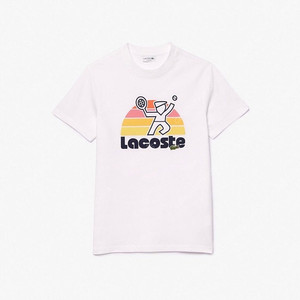[새상품] 라코스테 SUMMER PACK 그래픽티셔츠 화이트 100