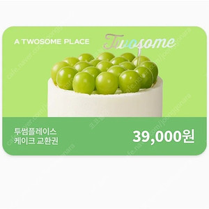 투썸플레이스 케이크 교환권