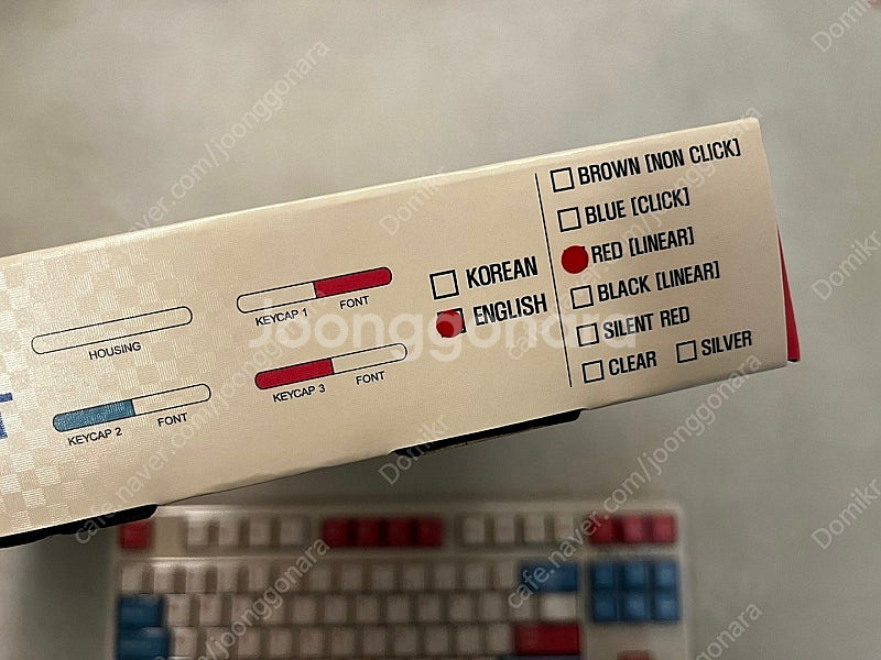 레오폴드 FC750RBT 코랄 블루 영문 적축 팔아요!--1