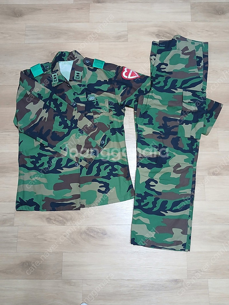 군대 밀리터리 수집 얼룩무늬 구형 전투복 수통모자벨트--0