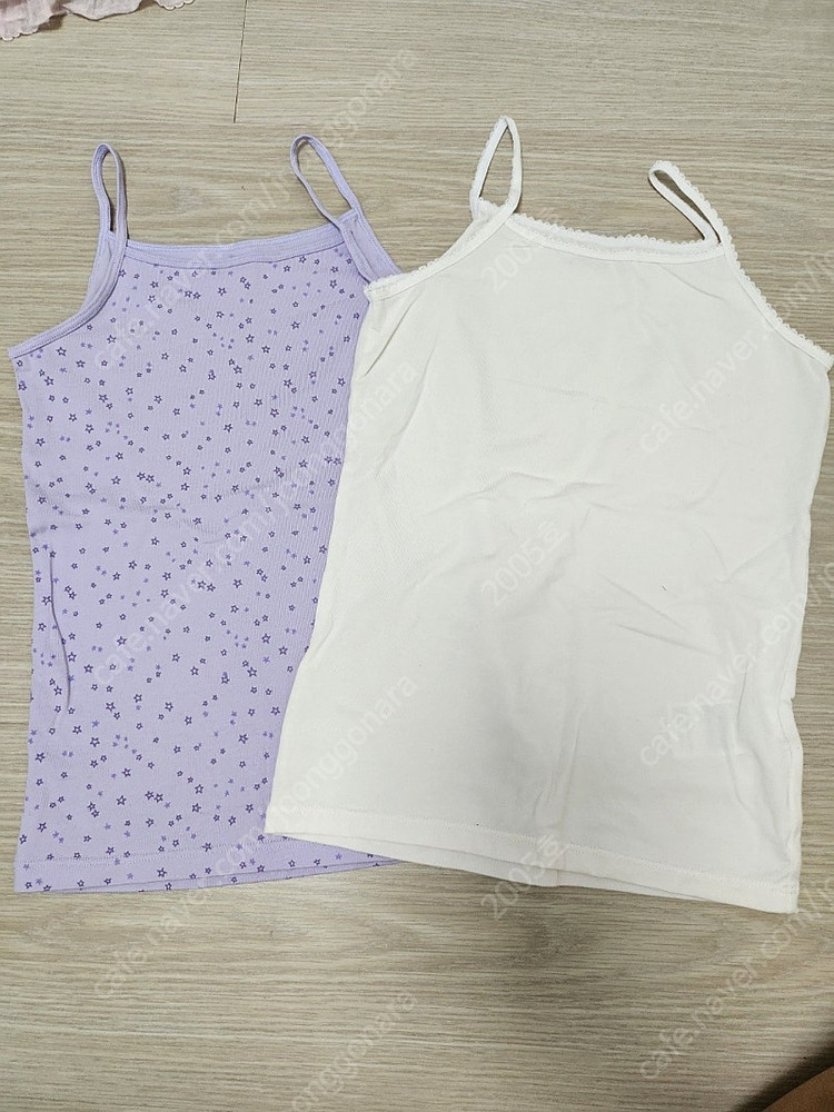 탑텐키즈 여아 에어리즘 끈나시 속반바지 두 벌 일괄판매--1