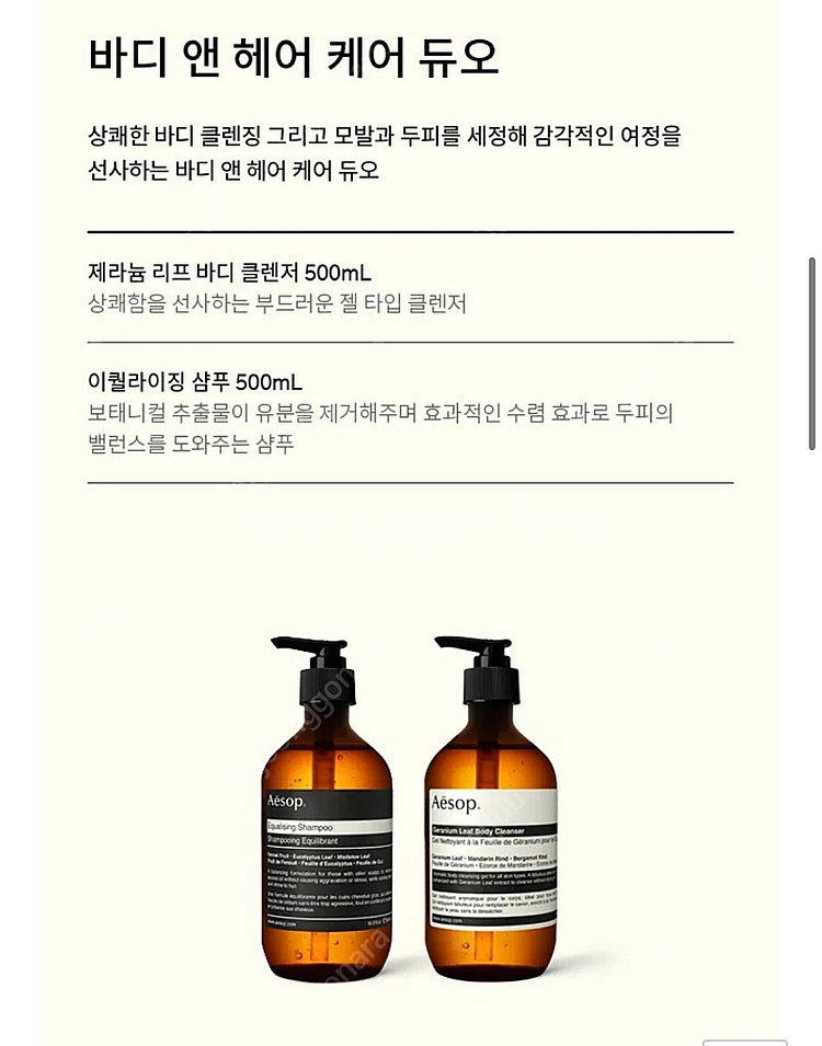이솝 Aesop바디앤헤어듀오--1
