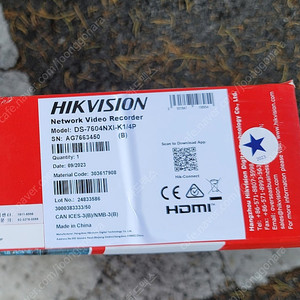 하이크비전 hikvision DS-7604NXI-K1/4P 4채널 POE 녹화기