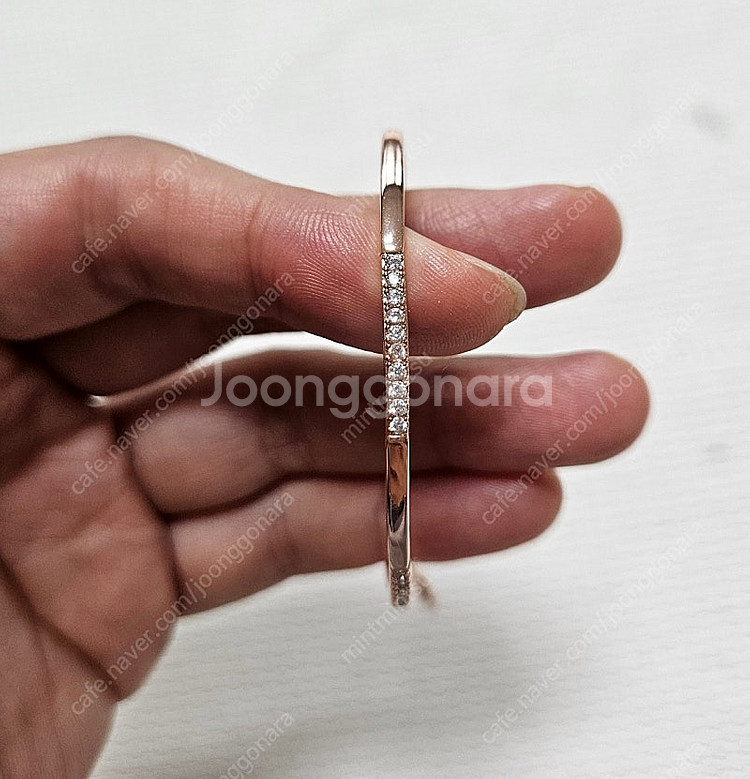 로즈골드 큐빅 패션 팔찌--1