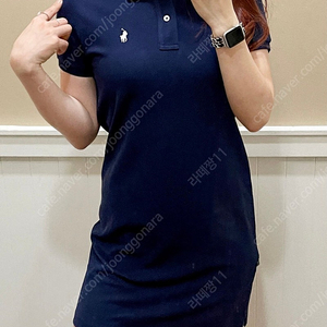 (택O 새상품) 폴로 여성 피케 원피스 네이비 XL