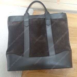 아담스피치 가죽스웨이드 토트백