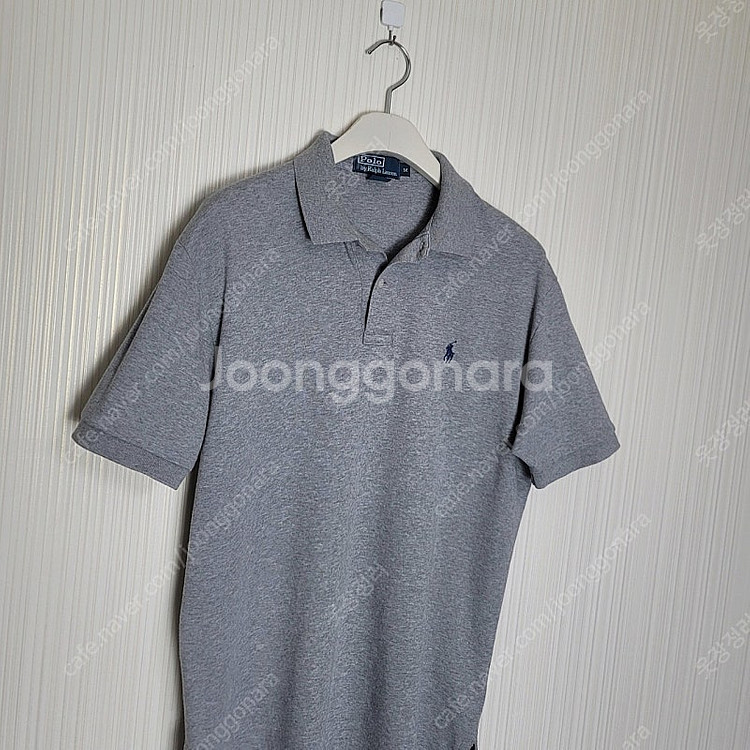 100-105 폴로 반팔카라티 그레이 코튼 피케 3만--0